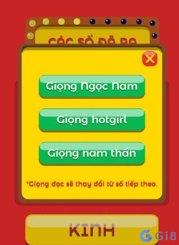 Có 3 giọng rao khác nhau hấp dẫn cho quá trình chơi Có 3 giọng rao khác nhau cho bạn lựa chọn