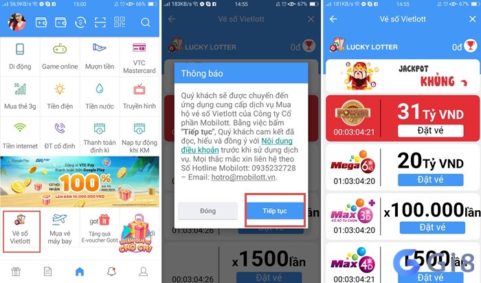 Mua xổ số Vietlott qua Zalopay Mua xổ số Vietlott qua Zalopay