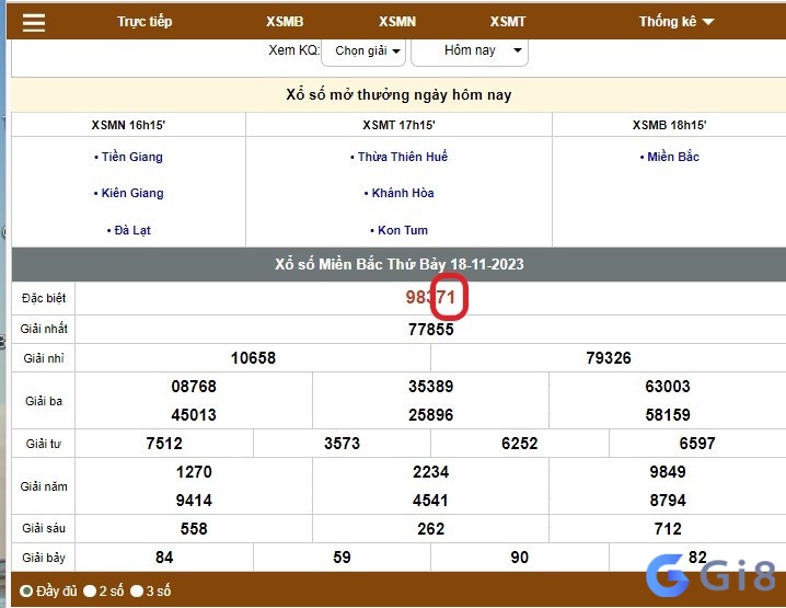 Ngày thứ bảy có kết quả đuôi 71 tương ứng tổng 08 Ngày thứ bảy có kết quả đuôi 71 tương ứng tổng 08